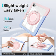 For iPad Pro 11 2022 / 2021 / 2020 Crystal Armor PC Hybrid TPU Tablet Case(Blue Pink)