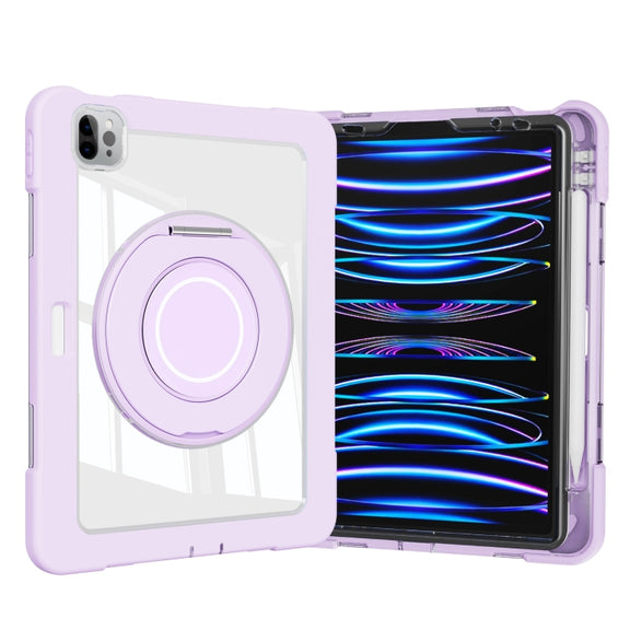 For iPad Pro 11 2022 / 2021 / 2020 Crystal Armor PC Hybrid TPU Tablet Case(Purple)