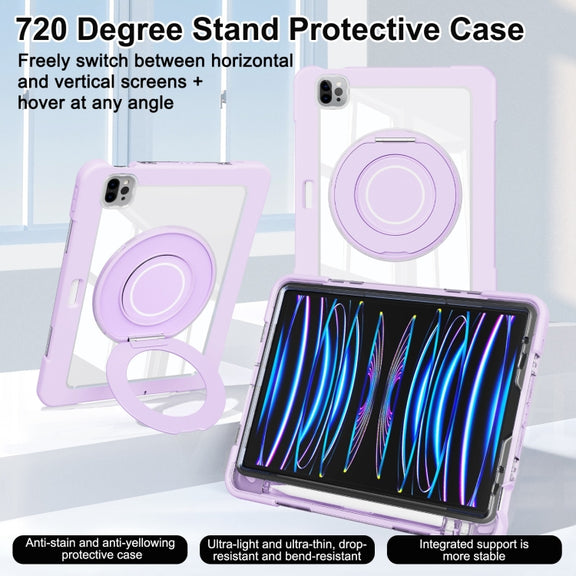 For iPad Pro 11 2022 / 2021 / 2020 Crystal Armor PC Hybrid TPU Tablet Case(Purple)