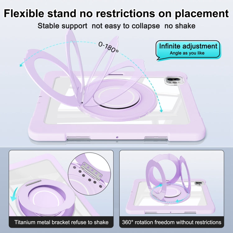 For iPad Pro 11 2022 / 2021 / 2020 Crystal Armor PC Hybrid TPU Tablet Case(Purple)
