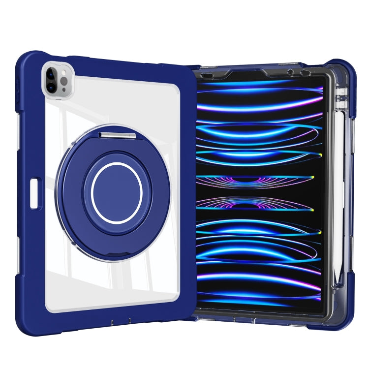 For iPad Pro 11 2022 / 2021 / 2020 Crystal Armor PC Hybrid TPU Tablet Case(Dark Blue)