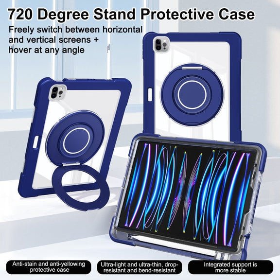 For iPad Pro 11 2022 / 2021 / 2020 Crystal Armor PC Hybrid TPU Tablet Case(Dark Blue)