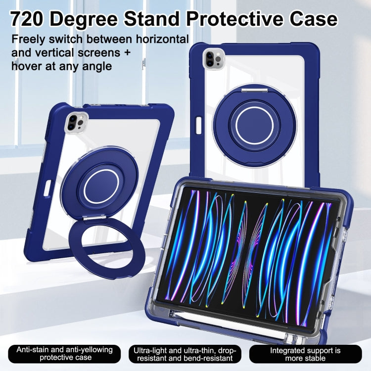 For iPad Pro 11 2022 / 2021 / 2020 Crystal Armor PC Hybrid TPU Tablet Case(Dark Blue)