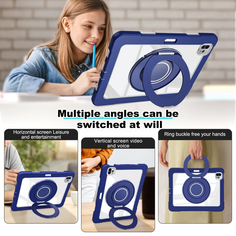 For iPad Pro 11 2022 / 2021 / 2020 Crystal Armor PC Hybrid TPU Tablet Case(Dark Blue)