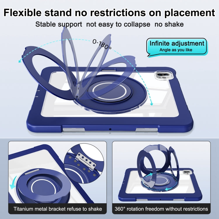 For iPad Pro 11 2022 / 2021 / 2020 Crystal Armor PC Hybrid TPU Tablet Case(Dark Blue)