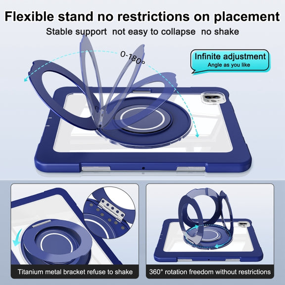For iPad Pro 11 2022 / 2021 / 2020 Crystal Armor PC Hybrid TPU Tablet Case(Dark Blue)