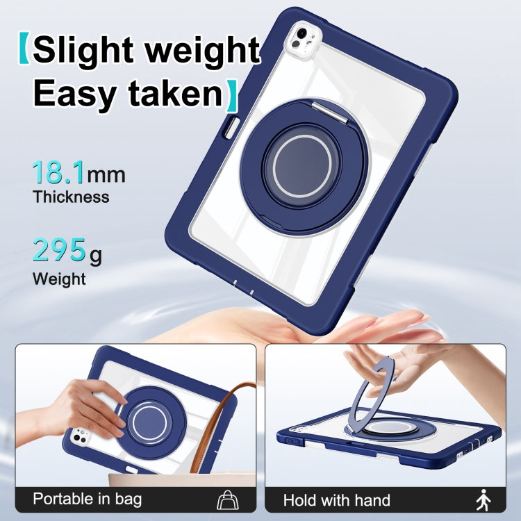For iPad Pro 11 2022 / 2021 / 2020 Crystal Armor PC Hybrid TPU Tablet Case(Dark Blue)