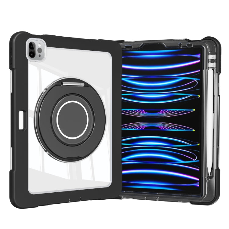 For iPad Pro 11 2022 / 2021 / 2020 Crystal Armor PC Hybrid TPU Tablet Case(Black)