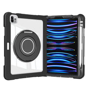 For iPad Pro 11 2022 / 2021 / 2020 Crystal Armor PC Hybrid TPU Tablet Case(Black)