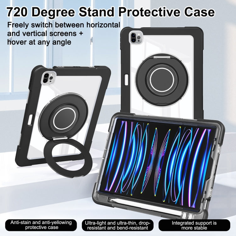 For iPad Pro 11 2022 / 2021 / 2020 Crystal Armor PC Hybrid TPU Tablet Case(Black)