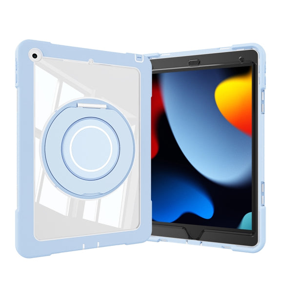 For iPad 10.2 2021 / 2020 / 2019 Crystal Armor PC Hybrid TPU Tablet Case(Blue)