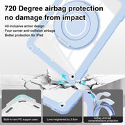 For iPad 10.2 2021 / 2020 / 2019 Crystal Armor PC Hybrid TPU Tablet Case(Blue)