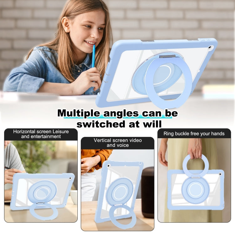 For iPad 10.2 2021 / 2020 / 2019 Crystal Armor PC Hybrid TPU Tablet Case(Blue)