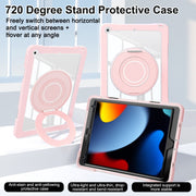 For iPad 10.2 2021 / 2020 / 2019 Crystal Armor PC Hybrid TPU Tablet Case(Pink)