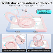 For iPad 10.2 2021 / 2020 / 2019 Crystal Armor PC Hybrid TPU Tablet Case(Blue Pink)