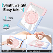 For iPad 10.2 2021 / 2020 / 2019 Crystal Armor PC Hybrid TPU Tablet Case(Blue Pink)