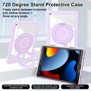 For iPad 10.2 2021 / 2020 / 2019 Crystal Armor PC Hybrid TPU Tablet Case(Purple)