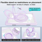 For iPad 10.2 2021 / 2020 / 2019 Crystal Armor PC Hybrid TPU Tablet Case(Purple)