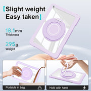 For iPad 10.2 2021 / 2020 / 2019 Crystal Armor PC Hybrid TPU Tablet Case(Purple)