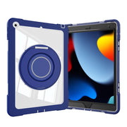 For iPad 10.2 2021 / 2020 / 2019 Crystal Armor PC Hybrid TPU Tablet Case(Dark Blue)