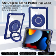 For iPad 10.2 2021 / 2020 / 2019 Crystal Armor PC Hybrid TPU Tablet Case(Dark Blue)