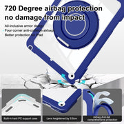 For iPad 10.2 2021 / 2020 / 2019 Crystal Armor PC Hybrid TPU Tablet Case(Dark Blue)
