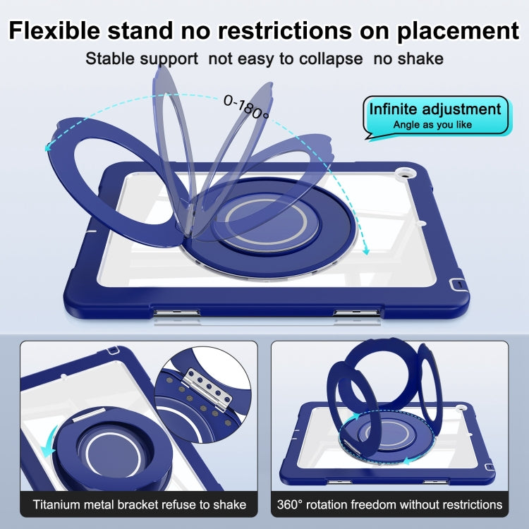 For iPad 10.2 2021 / 2020 / 2019 Crystal Armor PC Hybrid TPU Tablet Case(Dark Blue)