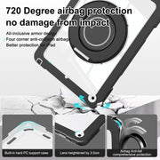 For iPad 10.2 2021 / 2020 / 2019 Crystal Armor PC Hybrid TPU Tablet Case(Black)