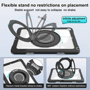 For iPad 10.2 2021 / 2020 / 2019 Crystal Armor PC Hybrid TPU Tablet Case(Black)