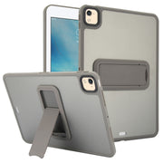 For iPad 4 / 3 / 2 9.7 inch Skin Feel Holder PC Hybrid TPU Tablet Case(Grey)
