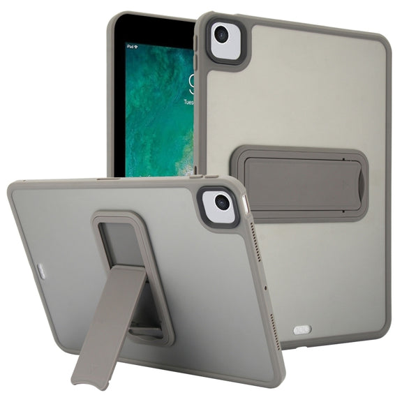 For iPad 9.7 inch 2018 / 2017 Skin Feel Holder PC Hybrid TPU Tablet Case(Grey)