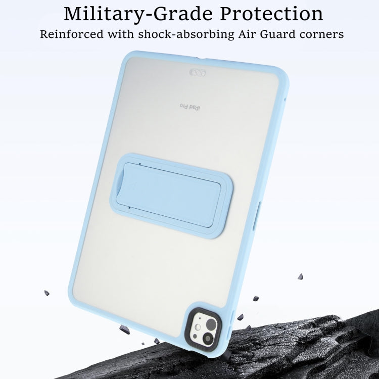 For iPad 2025 / 2022 Skin Feel Holder PC Hybrid TPU Tablet Case(Light Blue)