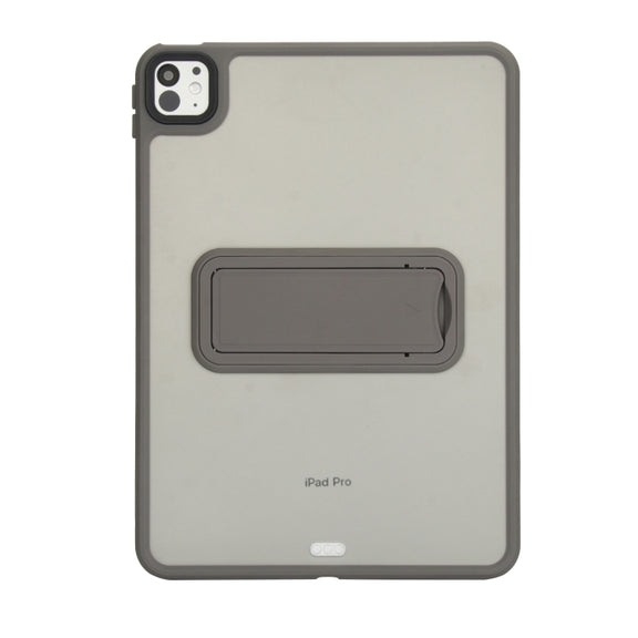 For iPad Air 2 9.7 Skin Feel Holder PC Hybrid TPU Tablet Case(Grey)