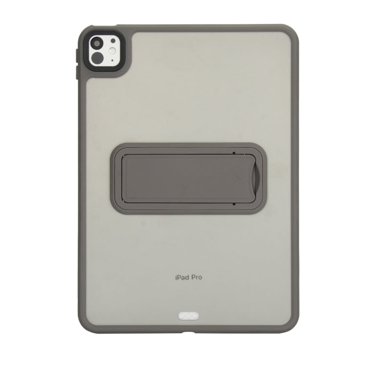 For iPad Air 5 / 4 10.9 inch Skin Feel Holder PC Hybrid TPU Tablet Case(Grey)