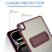 For iPad mini 5 / 4 7.9 inch Skin Feel Holder PC Hybrid TPU Tablet Case(Wine Red)