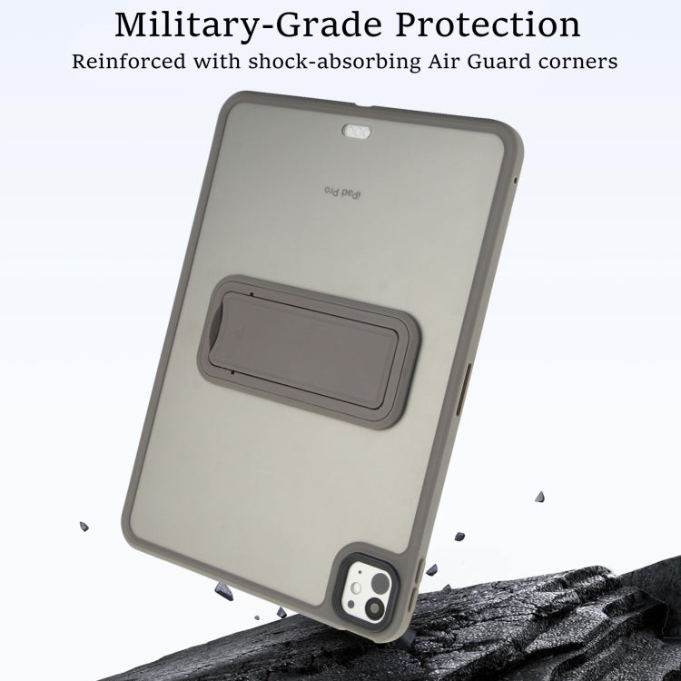 For iPad mini 5 / 4 7.9 inch Skin Feel Holder PC Hybrid TPU Tablet Case(Grey)