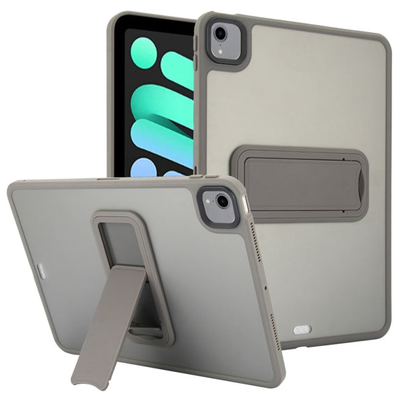 For iPad mini 2024 / mini 6 8.3 inch Skin Feel Holder PC Hybrid TPU Tablet Case(Grey)