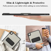 For iPad Pro 11 2018 Skin Feel Holder PC Hybrid TPU Tablet Case(Black)