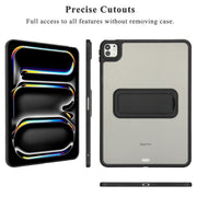 For iPad Pro 11 2018 Skin Feel Holder PC Hybrid TPU Tablet Case(Black)