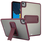 For iPad Pro 11 2018 Skin Feel Holder PC Hybrid TPU Tablet Case(Wine Red)