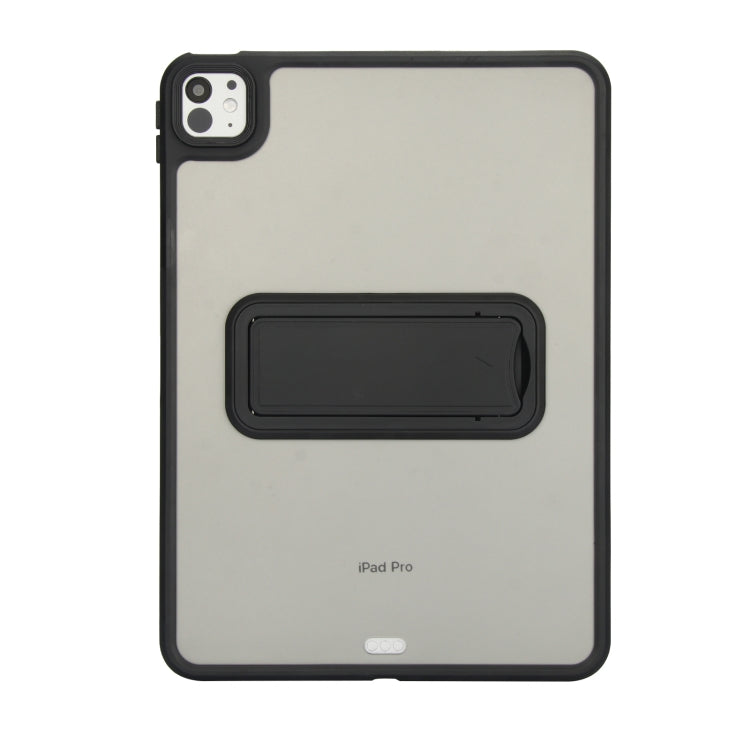 For iPad Pro 11 2024 Skin Feel Holder PC Hybrid TPU Tablet Case(Black)