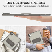 For iPad Pro 11 2024 Skin Feel Holder PC Hybrid TPU Tablet Case(Grey)