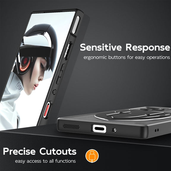 For ZTE nubia Red Magic 9 Pro / 9S Pro Cooling 3 in 1 Phone Case(Black)