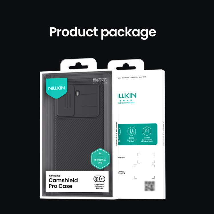 For Xiaomi Poco X7 Pro NILLKIN CamShield Pro PC Phone Case(Black)