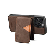 For iPhone 16 ESEBLE E2 Retro Texture Card Slots MagSafe RFID Leather Case(Coffee)