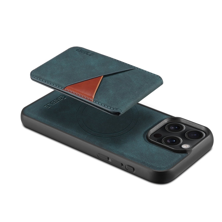 For iPhone 16 ESEBLE E2 Retro Texture Card Slots MagSafe RFID Leather Case(Dark Green)