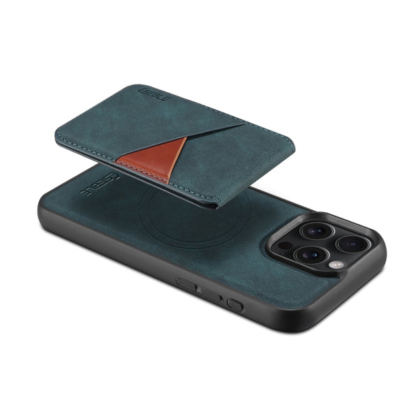 For iPhone 16 ESEBLE E2 Retro Texture Card Slots MagSafe RFID Leather Case(Dark Green)