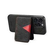 For iPhone 16 Pro ESEBLE E2 Retro Texture Card Slots MagSafe RFID Leather Case(Black)