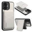 For iPhone 16 ESEBLE E3 Plain Texture Card Slots MagSafe RFID Leather Case(Ivory) - free shipping - PMC Jewellery - Order now!