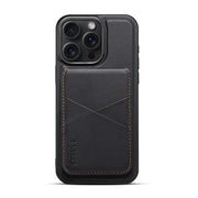 For iPhone 16 Plus ESEBLE E3 Plain Texture Card Slots MagSafe RFID Leather Case(Black)